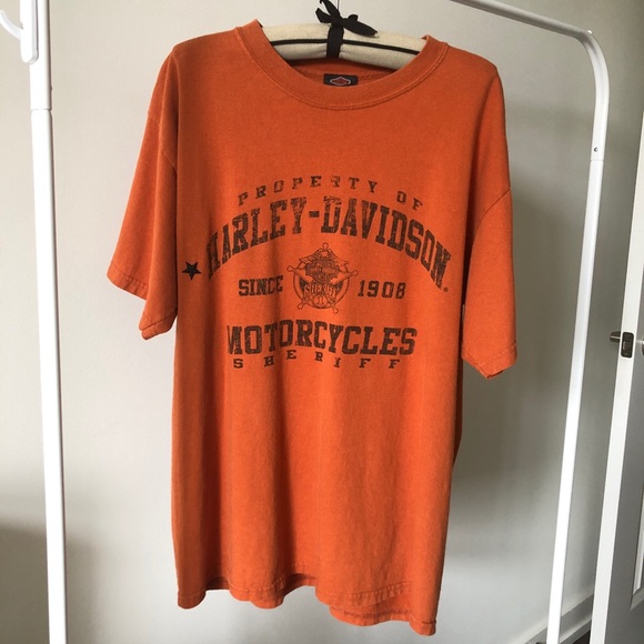 Harley-Davidson motorcycles orange 🍊 biker tee L